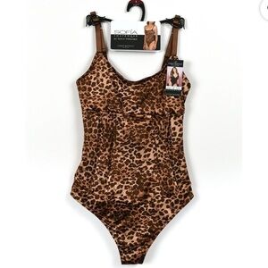 Sofia Intimates by Sofia Vergara Women's Satin Sculpting Corset Bodysuit size S